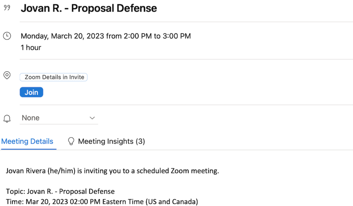 Proposal Defense is Set!